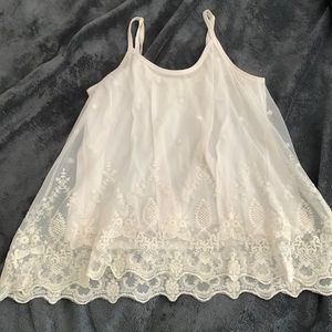 White lace tank top